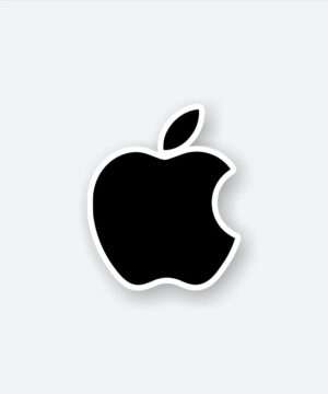 Apple Black Logo Sticker