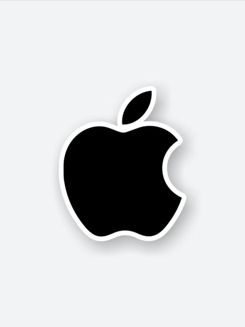 Apple Black Logo Sticker