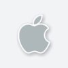 Apple Grey Logo Sticker