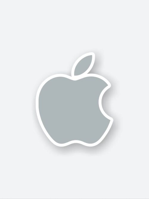 Apple Grey Logo Sticker