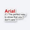 Arial Sticker