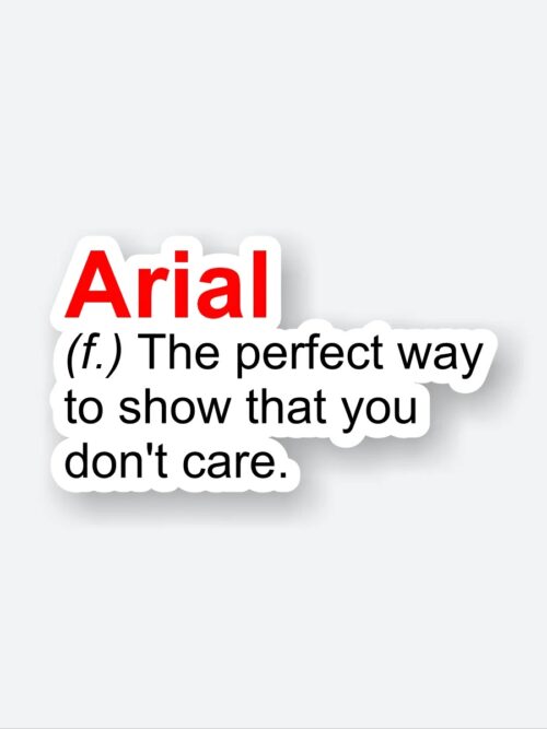 Arial Sticker