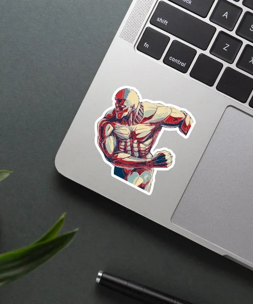 Armored Titan Attacking Sticker