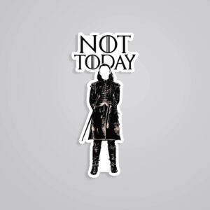 Arya Stark Not Today TV Shows Stickers