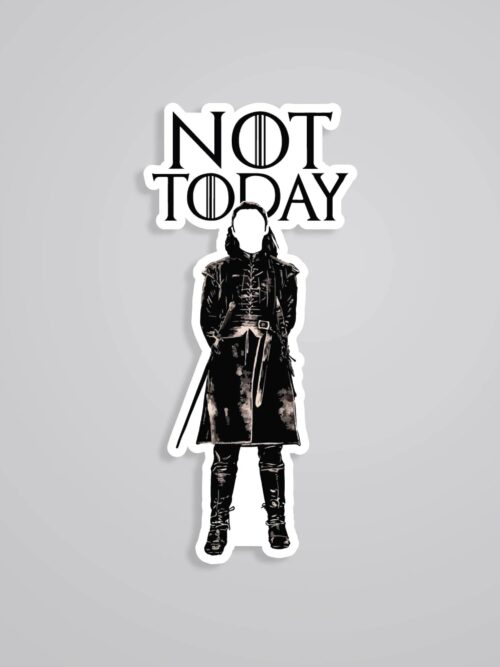 Arya Stark Not Today TV Shows Stickers