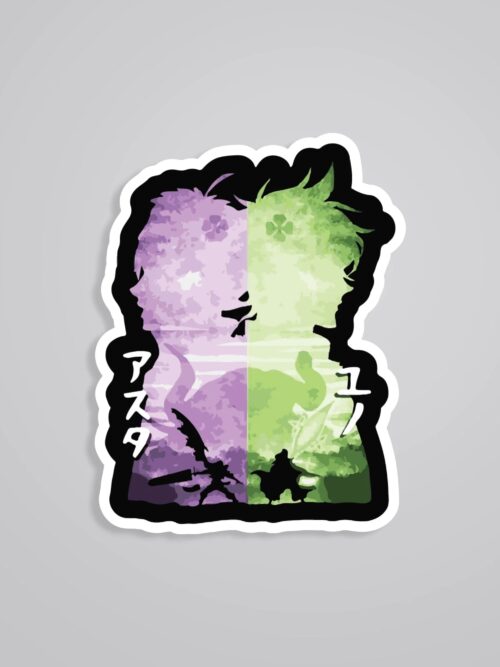 Asta Yuno Silhouette Anime Stickers