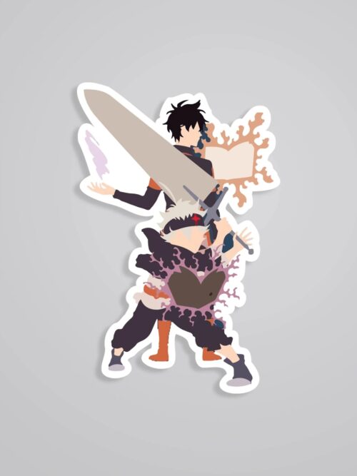 Asta And Yuno Back To Back Anime Stickers