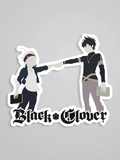 Asta And Yuno Fist Bumping Anime Stickers