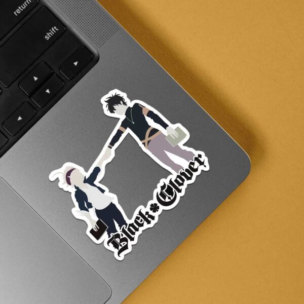 Asta And Yuno Fist Bumping Anime Stickers