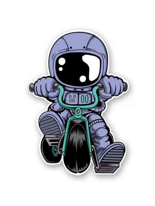 Astronaut Bike Sticker
