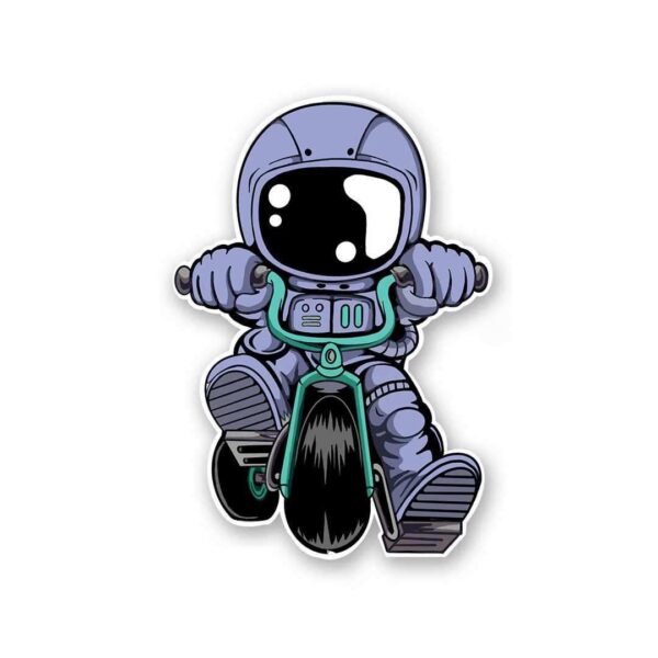 Astronaut Bike Sticker