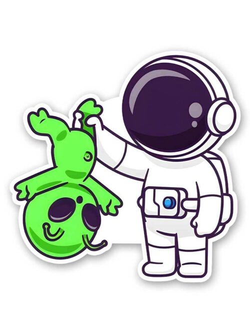 Astronaut Caught Alien Sticker
