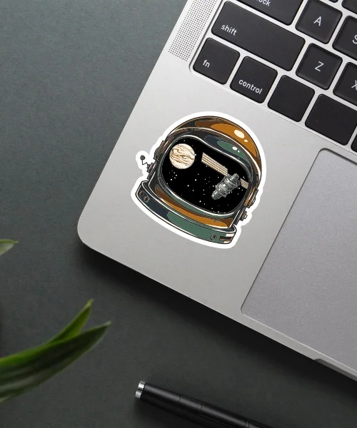 Astronaut Helmet Sticker