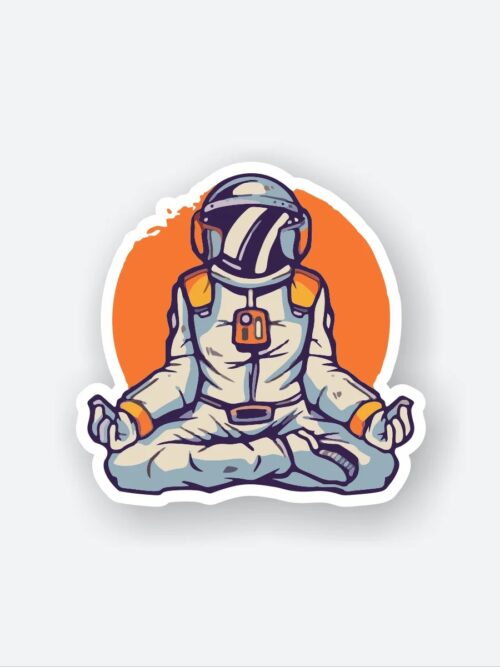 Astronaut Meditating Sticker
