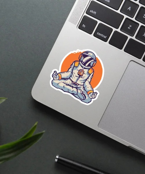 Astronaut Meditating Sticker