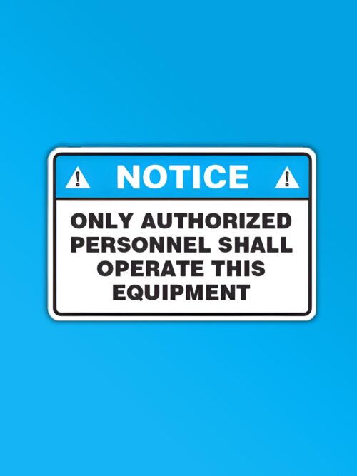 Authorized Personnel Sticker
