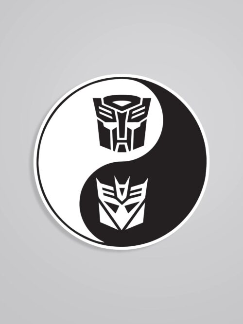 Autobot Deception In Black White Movies Stickers