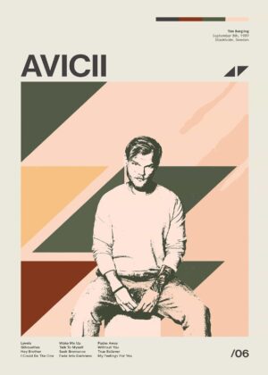 Avicii Music Poster