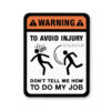 Avoid Injury Sticker