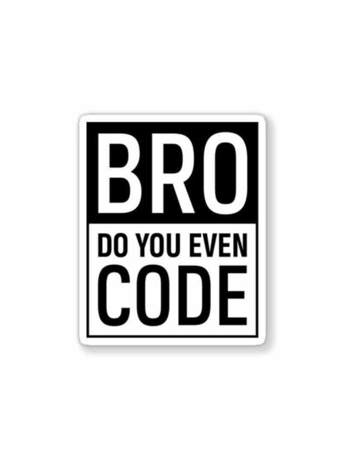 BRUH Do You Even Code_ Sticker