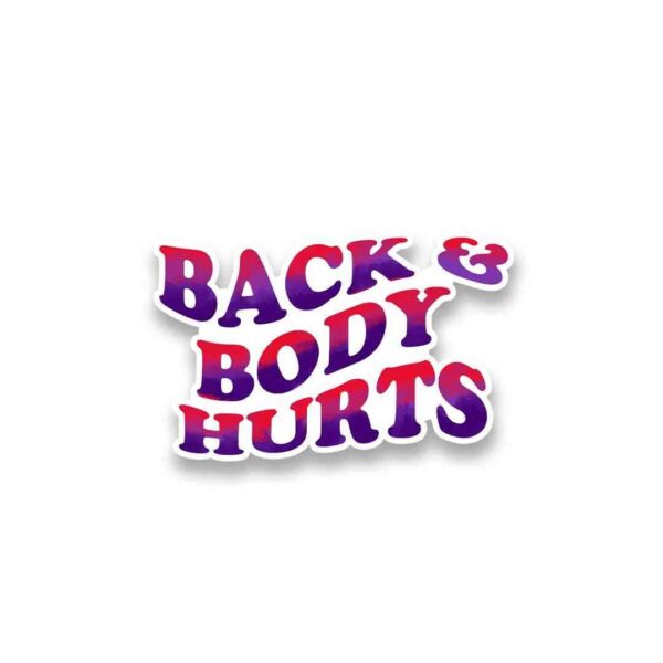 Back Body Hurts Sticker Back Body Hurts Sticker