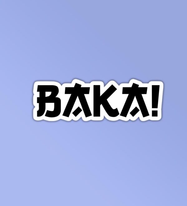 Baka Text Laptop Mobile Stickers Baka Text Laptop Mobile Stickers