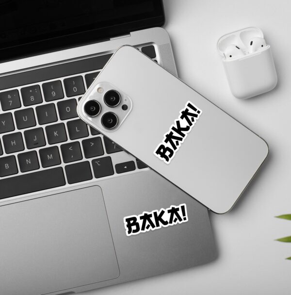 Baka Text Laptop Mobile Stickers Baka Text Laptop Mobile Stickers