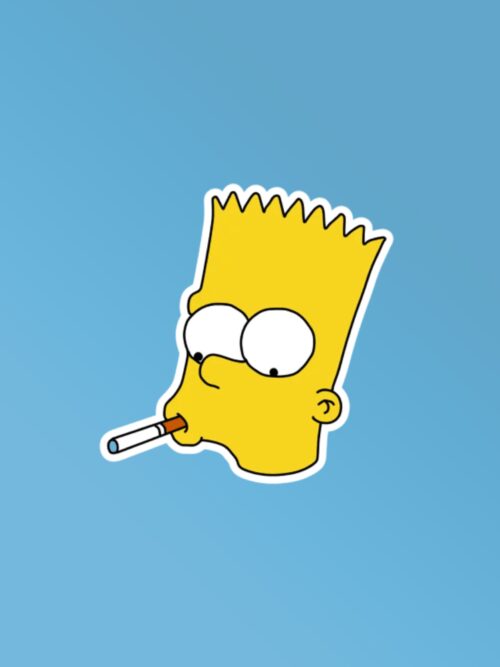 Bart Smoking Sticker