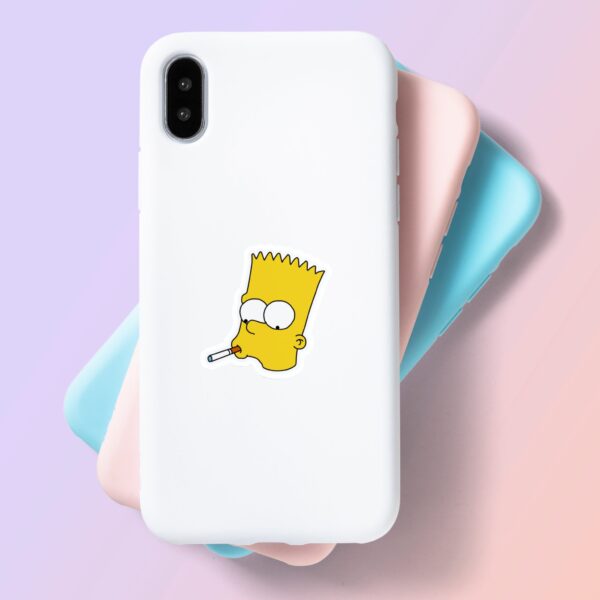 Bart Smoking Sticker Bart Smoking Sticker