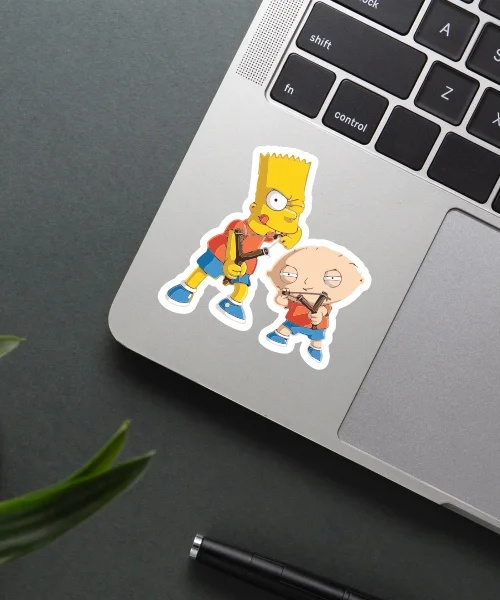 Bart And Stewie Sticker
