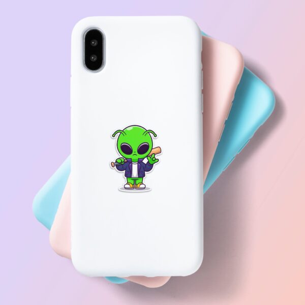 Baseball Player Alien Sticker Baseball Player Alien Sticker