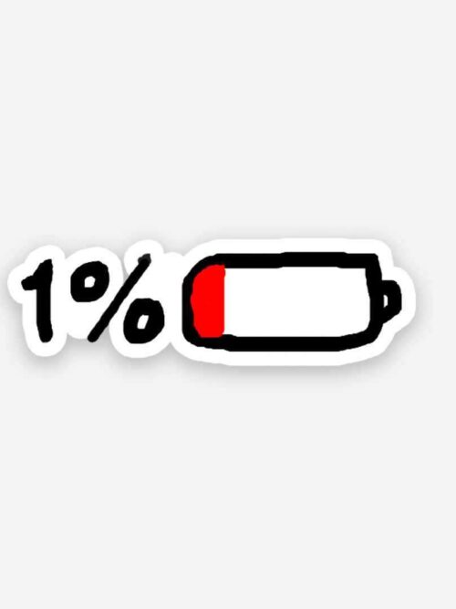Battery Low sticker