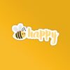 Be Happy Laptop Mobile Stickers