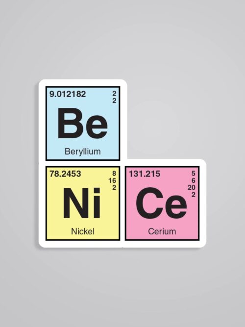 Be Nice Witty Stickers