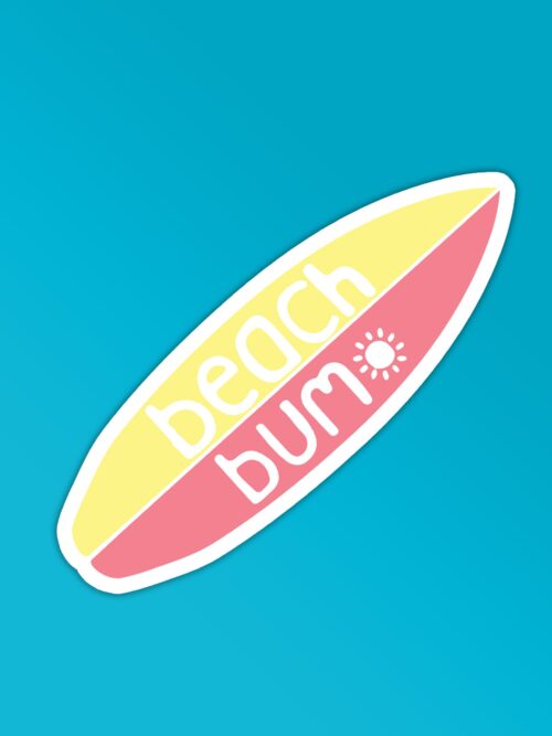 Beach Bum Sticker
