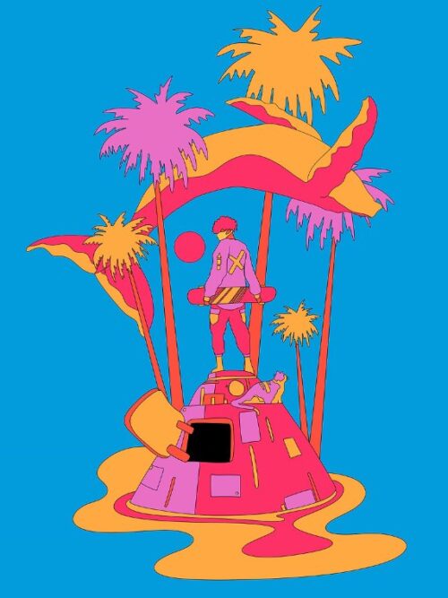 Beach Landing Spring Vibes Poster
