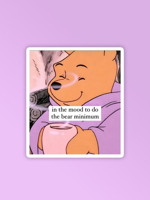 Bear Minimum   Laptop Mobile Stickers