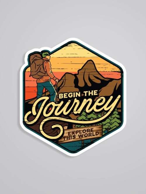 Begin The Journey Travels Stickers