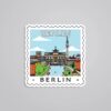 Berlin City And Landmark Post Stamp Travels Stickers