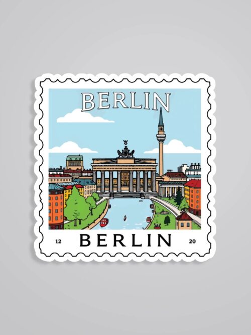 Berlin City And Landmark Post Stamp Travels Stickers