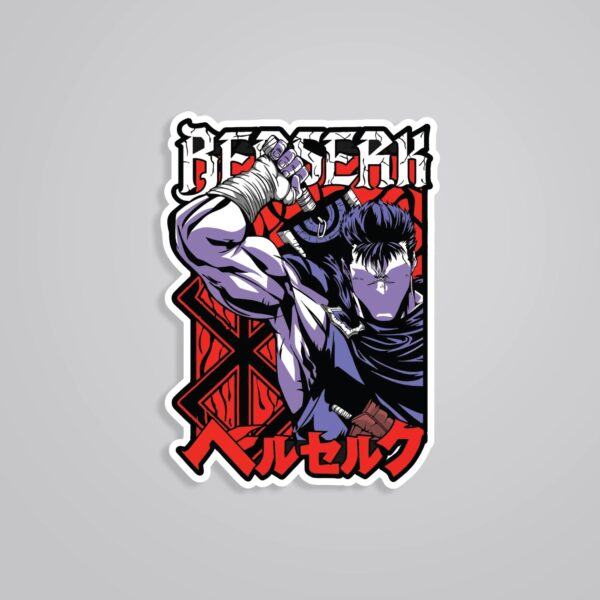 Berserk Guts Minimalist Anime Stickers Berserk Guts Minimalist Anime Stickers