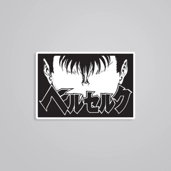 Berserk In Black Anime Stickers