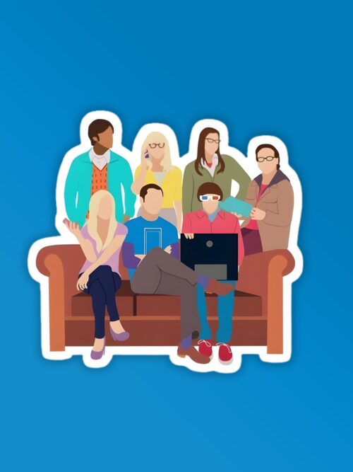 Big Bang Theory Cast Laptop   Mobile Sticker