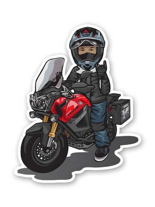Biker Boy Sticker