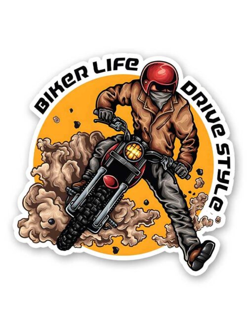 Biker Life Drive Style Sticker