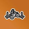Bikers Heartbeat Sticker