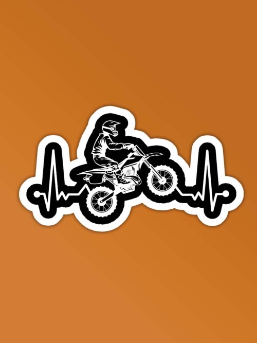 Bikers Heartbeat Sticker