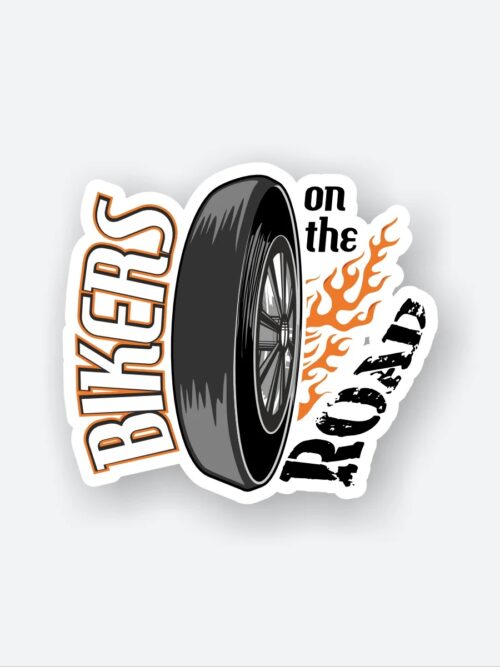 Bikers On The Road Sticker