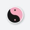 Black Pink Logo Sticker
