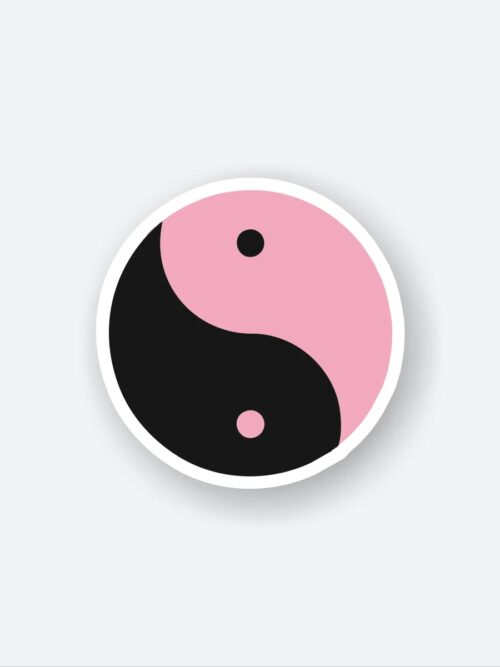 Black Pink Logo Sticker